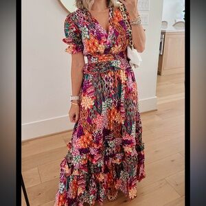 Colorful Geometric Maxi Dress
